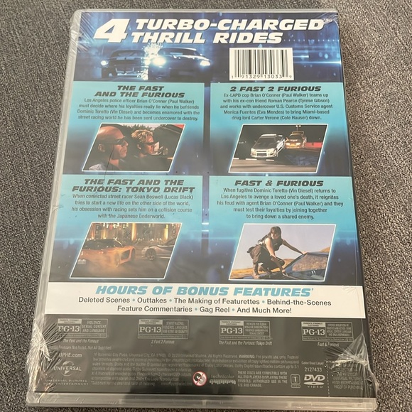 Fast & Furious 1-4 DVD Collection - Picture 2 of 3